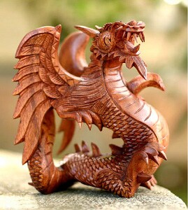 Hand-carved Baby Dragon