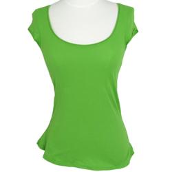 Three Dots Cap-sleeve Jersey Knit T-shirt
