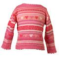 Mulberribush Girl's Pink Heart Sweater