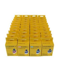 Assorted Color Ink Cartridge for Brother LC41 (Pack of 40)