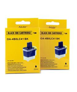 Black Ink Cartridge for Brother LC41BK (Pack of 2)