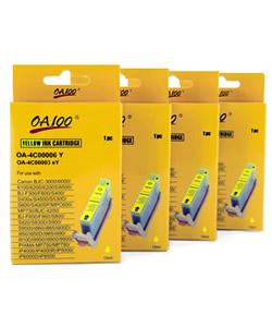 Canon BCI-3eY Yellow Ink Cartridges (Pack of 4)