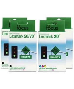 Lexmark 50 & 20 4-pack Combo Ink Cartridge (Remanufactured)