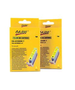 Yellow Ink Cartridge for Canon BCI-6Y (Pack of 2)