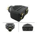 S-Video Male to 2x Female Y-Splitter