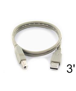 USB 2.0 A to B 3-foot Cable