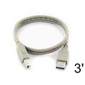 USB 2.0 A to B 3-foot Cable