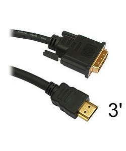 Super High Resolution HDMI to DVI M/M 3-foot Cable
