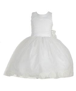 Sophia's Style Boutique Girl's White Petal Dress