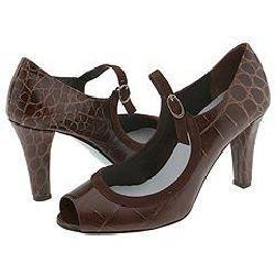 Cynthia Rowley Soprano Chocolate Crocco/Chocolate Suede