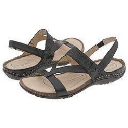 Rockport Maria Black Burnished Leather/Tooled Leather