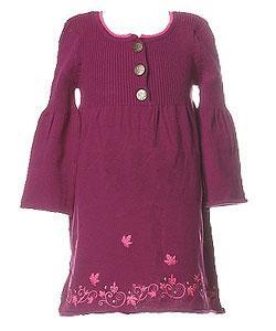 Flapdoodles Girl's Midnight Grape Dress