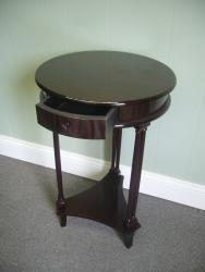 Mahogany Wood Round Side Table (Indonesia)