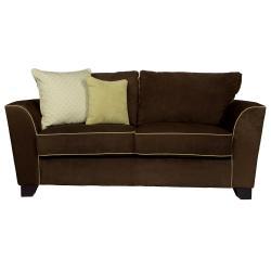 angelo:HOME Crawford Sofa Brown and Lotus Green Microfiber