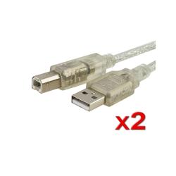 Eforcity 2 Pack 10-foot USB 2.0 A to B Cable for Scanner Printer