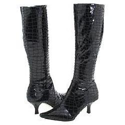 Diego Di Lucca Caldo Black Croc Boots (Size 6.5)