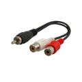 Eforcity RCA Y Adapter M/F 6-inch Black Cable