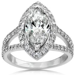 18k Gold 3 1/3ct TDW Diamond Engagement Ring (H-I, SI1-SI2)