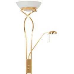 Phoenix Spiral Torchiere Floor Lamp with Side Light