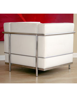LC White Leather Chair