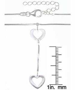 Sterling Silver Geometric Heart 3-piece Jewelry Set