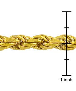 Goldkist 18k Gold over Silver Rope Necklace