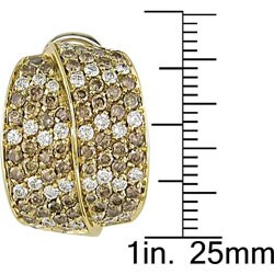 18k Yellow Gold 4 1/4ct TDW Diamond Earrings (F-G, VS)
