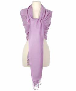 Pashmina and Silk Shawl in Pale Lavender (Pack of 6)