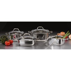Stainless Steel  8-piece Square Cookware Set