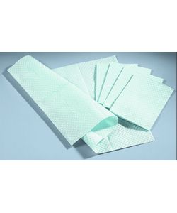 Medline Pro Towel, 2-Ply Tissue/Poly, White 17 inch x 19 inch (Case of 500)