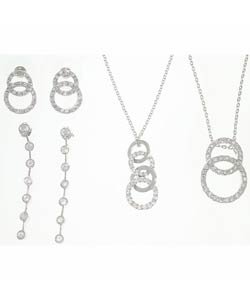 Sterling Silver Necklace and Earrings (Case of 4)