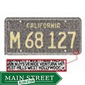 Vintage CA license plate made w/ all cities in CA