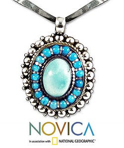 Silver Ocean of Love Turquoise Necklace (India)