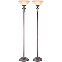 Bordeaux Traditional Torchiere Floor Lamp (Set of 2)