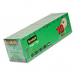 3M 3/4x1000-inch Magic Tape Rolls (Pack of 10)
