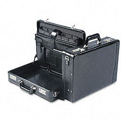 U.S. Luggage Leather Expandable Laptop Attache Briefcase