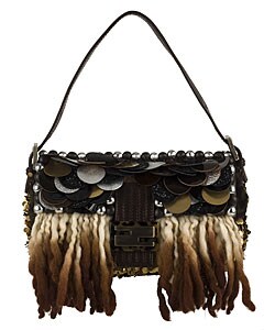 Fendi Embellished Brown 'Mama' Bag