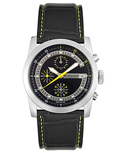 Giordano Men's Chronograph Black Leather Watch