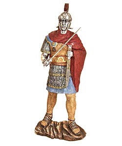 Hand-painted Roman Warrior with Sword Statue