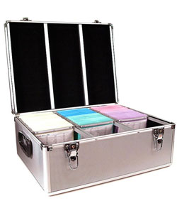 Silver 600-disc CD-DVD Aluminum DJ Storage Case