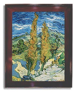 Vincent Van Gogh 'The Poplars at St. Remy' Framed Canvas Art