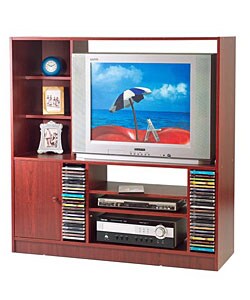 Space Saver Mahogany Entertainment Center