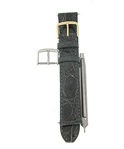 Grey Crocodile Leather 18 mm Watch Strap Kit