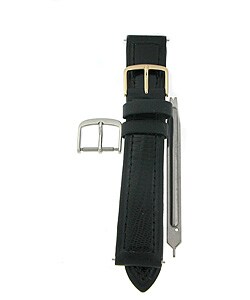 Black Teju Lizard Leather 18mm Watch Strap Kit