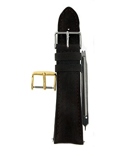 Antique Brown Leather Watch Strap w/ Extra Buckle