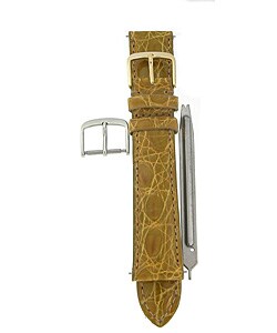 Mustard Select Crocodile 18mm Strap with Extra Buckle