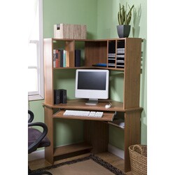 Morgan Corner Computer Desk with Hutch