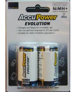 Low Self-discharge NiMH C Batteries (Set of 2)