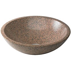 DeNovo Dusted Red Stone Vessel Sink Set