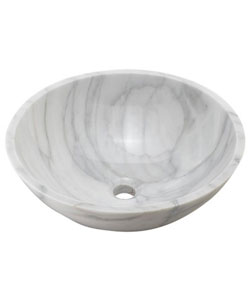 DeNovo Luna White Stone Vessel Sink Set